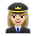 Woman Pilot: Medium-Light Skin Tone