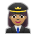 Woman Pilot: Medium Skin Tone