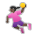 Woman Playing Handball: Dark Skin Tone