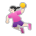 Woman Playing Handball: Light Skin Tone