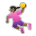 Woman Playing Handball: Medium-Dark Skin Tone