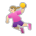 Woman Playing Handball: Medium-Light Skin Tone