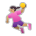 Woman Playing Handball: Medium Skin Tone