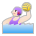 Woman Playing Water Polo: Light Skin Tone