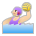 Woman Playing Water Polo: Medium-Light Skin Tone