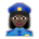 Woman Police Officer: Dark Skin Tone