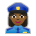 Woman Police Officer: Medium-Dark Skin Tone