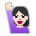 Woman Raising Hand: Light Skin Tone
