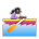 Woman Rowing Boat: Dark Skin Tone