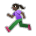 Woman Running: Dark Skin Tone