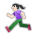 Woman Running: Light Skin Tone