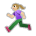 Woman Running: Medium-Light Skin Tone
