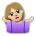 Woman Shrugging: Medium-Light Skin Tone