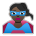 Woman Superhero: Dark Skin Tone
