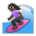 Woman Surfing: Dark Skin Tone