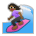Woman Surfing: Medium-Dark Skin Tone