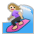 Woman Surfing: Medium-Light Skin Tone