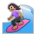 Woman Surfing: Medium Skin Tone