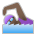 Woman Swimming: Dark Skin Tone