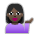 Woman Tipping Hand: Dark Skin Tone