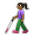 Woman with White Cane: Medium-Dark Skin Tone