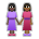 Women Holding Hands: Dark Skin Tone, Medium-Dark Skin Tone