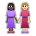 Women Holding Hands: Dark Skin Tone, Medium-Light Skin Tone