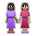 Women Holding Hands: Dark Skin Tone, Medium Skin Tone