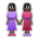 Women Holding Hands: Dark Skin Tone