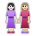 Women Holding Hands: Light Skin Tone, Medium-Light Skin Tone