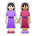 Women Holding Hands: Light Skin Tone, Medium Skin Tone