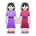 Women Holding Hands: Light Skin Tone