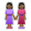 Women Holding Hands: Medium-Dark Skin Tone