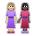 Women Holding Hands: Medium-Light Skin Tone, Dark Skin Tone