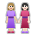 Women Holding Hands: Medium-Light Skin Tone, Light Skin Tone