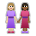 Women Holding Hands: Medium-Light Skin Tone, Medium-Dark Skin Tone