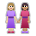 Women Holding Hands: Medium-Light Skin Tone, Medium Skin Tone
