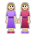 Women Holding Hands: Medium-Light Skin Tone