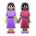 Women Holding Hands: Medium Skin Tone, Dark Skin Tone