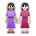 Women Holding Hands: Medium Skin Tone, Light Skin Tone
