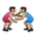 People Wrestling: Medium Skin Tone