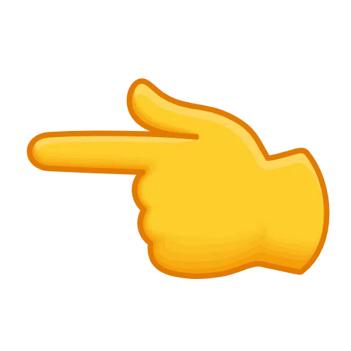 Указывающий налево палец для Telegram Telemoji (November 2023)