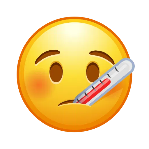 С градусником во рту для Telegram Telemoji (November 2023)