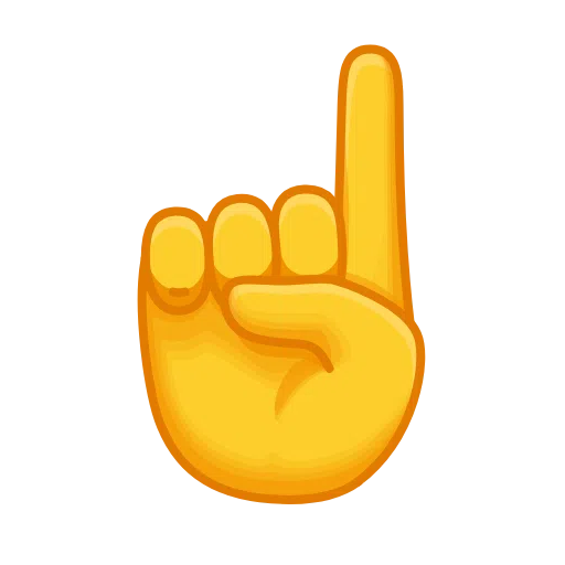 Указательный палец вверх для Telegram Telemoji (November 2023)