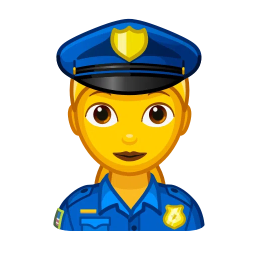 Женщина-полицейский для Telegram Telemoji (November 2023)