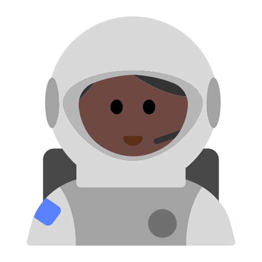 Astronaut: Dark Skin Tone