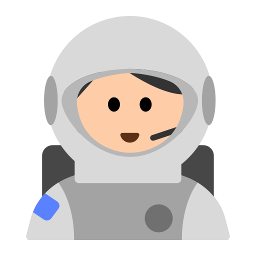 Astronaut: Light Skin Tone