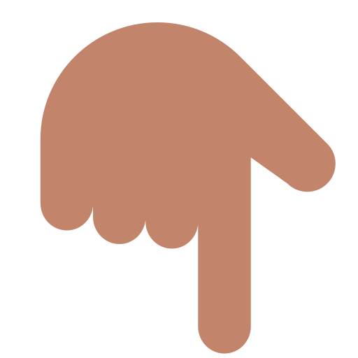 Backhand Index Pointing Down: Medium Skin Tone