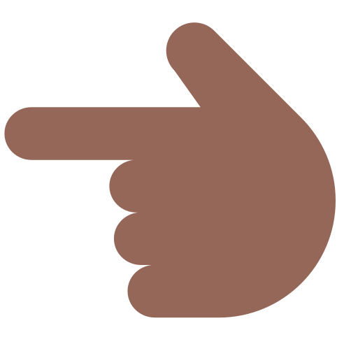 Backhand Index Pointing Left: Medium-Dark Skin Tone