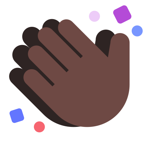 Clapping Hands: Dark Skin Tone